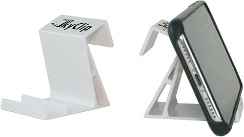 Miniatura 5 de The SkyClip - negro paquete de 2 bandeja trasera de asiento para teléfono celular de avión y soporte resistente para teléfono compatible con iPhone