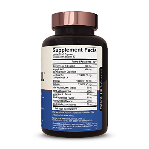 Live Conscious Femmewell Women's Probiotics For Vaginal Health | Oregano Oil & Caprylic Acid With Lactobacillus & Digestive Enzymes 60 Capsules #TOP4