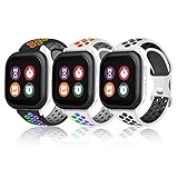 Mengudig 3 Pack Rainbow Bands Compatible with Gizmo Watch Band Replacement for Kids,20mm Soft...