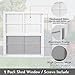 2 Pack Shed Windows, 24'' x 27'' Household Windows with Tempered Glass and Fiberglass Screen for Shed, Flush Mount Sliding Window for Chicken Coop, Playhouse, Garage, White