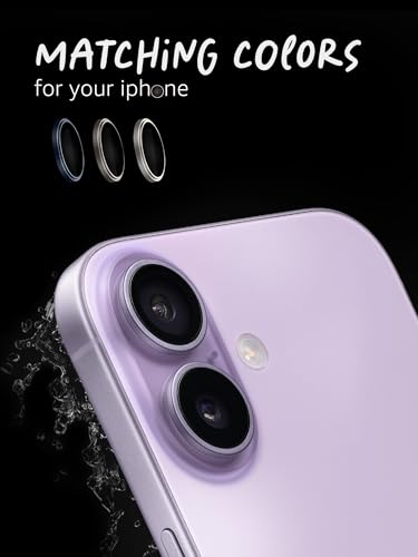 Image of Lensarmor Compatible with iPhone 17 Camera Lens Protector Lavender (2-Pack) - 9H Tempered Glass, Military-Grade Anti-Scratch, Case-Friendly, Easy Install Frame