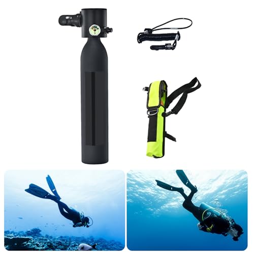 XUZHID Air Tank?Scubas Tanks 0.5L Scubas Diving Tanks for Underwater Breathing 5-10Minutes Diving Time Diving Tanks Snorkeling Air Tanks