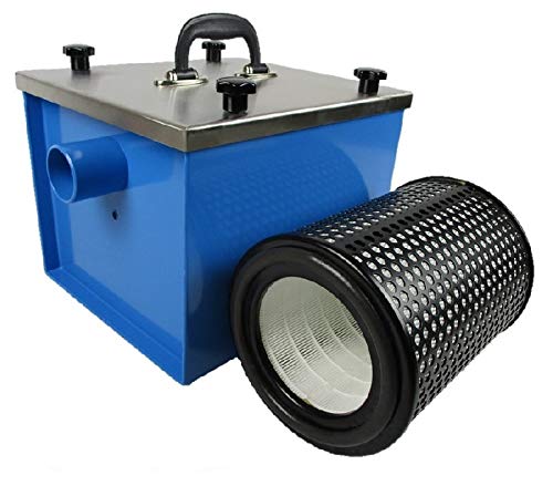 HEPA-Filterbox inklusive HEPA H13 Schwebstofffilter-Patrone | 50mm Schlauchanschluss beidseitig | Made in Germany (mit HEPA H13 Filterpatrone)