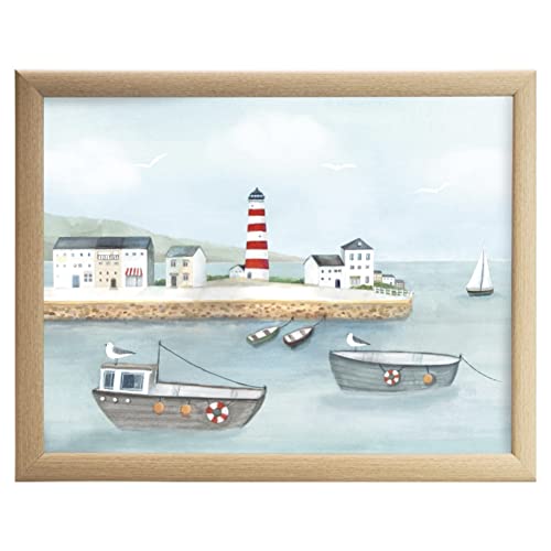 Nautical Coast Lap Tray, Laptray with Cushion, Cushioned Tray