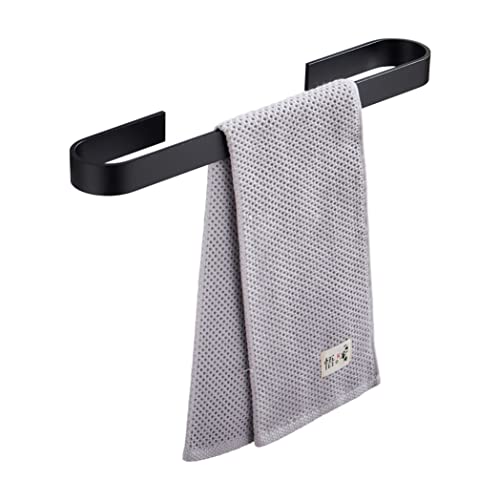 Porte-serviettes en aluminium noir mat, l'accessoire mural haut de gamme pour douche