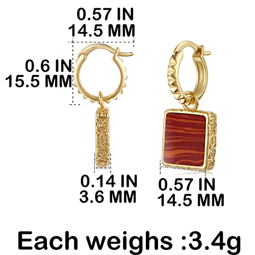 FRUMOS 18K Gold Plated Chunky Hoop Earrings for Women Fashion Thick Gold Hoops Set Jewelry for Birthday Christmas Gifts