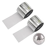 Vauki 3200 Pièces de Mosaïque Miroir Autocollante, Mini Autocollants Boule à Facettes, Carreaux de Mosaïque Autocollants, Bandes Adhésives Miroir pour Projets de Bricolage et Décorations de Fête