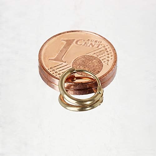 NKlaus SET 2x PAIR real GOLD GENTLEMEN hinged creole earring earrings 9,0 mm 40220 - Image 3