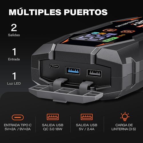 Arrancador de coche de 12V con pinzas inteligentes para evitar quedar varado 6