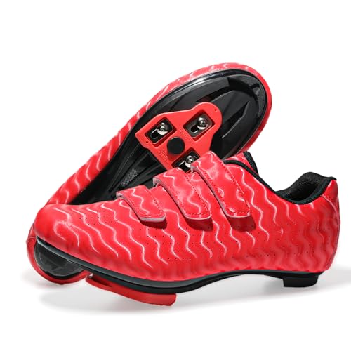 SoleEase Cycling Shoes for Men & Women Road Bike Shoes Compatible with Indoor Peloton & Outdoor Road Riding Biking Bike Shoes with Delta Cleats Included(2508-ho,38)