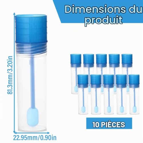 CULEO Récipients de prélèvement d'échantillons,Lot de 10 gobelets à selles en plastique avec bouchon à vis et cuillère pour prélèvement d'échantillons, 20 ml – vue 6
