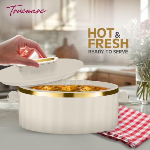 Image of Trueware Celebration Inner Steel Casserole 2300 ML | PU Insulated | BPA Free | Odour Proof | Food Grade| Ideal for Chapatti | Roti | Curd Maker | Thermoware | Hot Pot