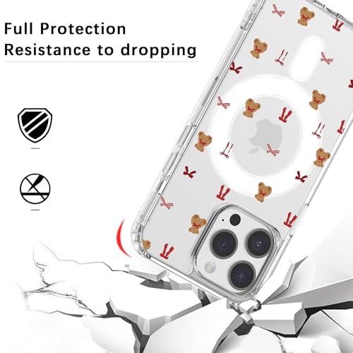 Coque iPhone 16 Plus ours en peluche transparent compatible MagSafe - 5