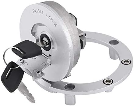Qiilu Locking Fuel Gas Cap Compatible with CBR600RR 2003-2014 CBR600F4 F4i 2001-2006, Helmet Compatible Tank Cover with 2 Keys