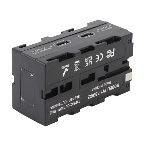 Adaptador de alimentación NPF de doble cara con voltaje digital visualización y Tipo C PD 5