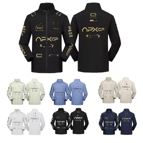 [IFEWS9WNZK] ジャケット F1/エフワン ブラッドピット 映画 グッズ 3in1 メンズ 車神 レーシングロゴ 保温 防寒 防水 立ち襟 男女兼用 カッコイイ アウトドア 日常 (ネイビー白,ジャケットのみ,4XL)