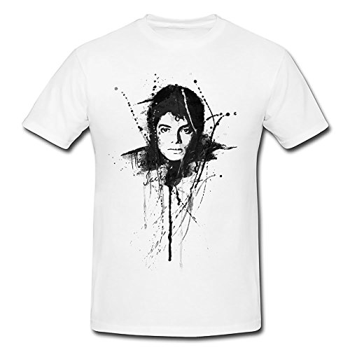 Michael-Jackson-IIII T-shirt fille femme blanc imprimé - Blanc - X-Large