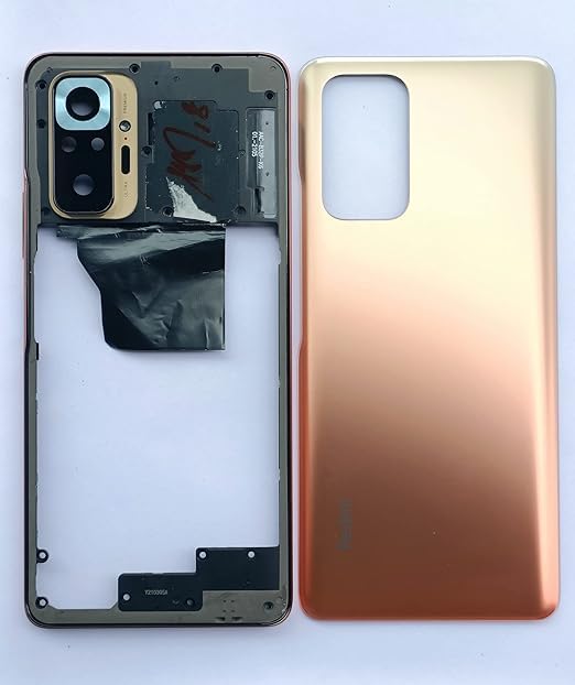 Image of Starware Battery Door Back Panel /Glass /Housing Body with Logo Compatible for Redmi Note 10 Pro Max : Copper