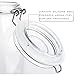 Kingrol 4 Pack 34 Ounces Glass Jars, Wide Mouth Storage Canister Jars with Bail and Trigger Clamp Lids for Pickling, Preserving, Canning, Dry Food Storage