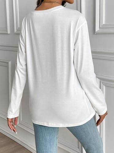 LovelyWholesale Long Sleeve Graphic Tee for Women Casual Crew Neck T Shirt3
