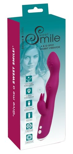 Sweet Smile A & G-Spot Rabbit Vibrator Violet résout le manque de sensations