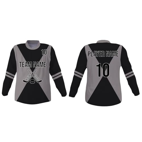 Image of SGS Sports Gear Custom Hockey Jersey, Personalized Reversible or Standard Design with Name & Number, Hockey Jersey