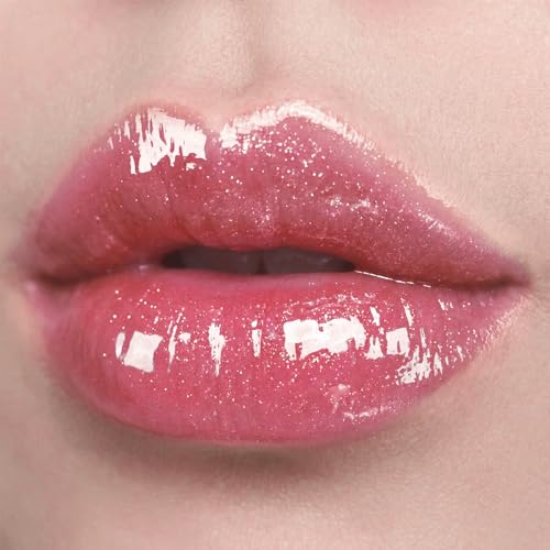 HECI BEAUTY Glitter Lip Gloss, Hydrating High Shine Lipgloss for Women, Non-Sticky Plumping Lip Oil with Vitamin E, Long Lasting Shimmer Finish for Daily Makeup, Fuchsia, 0.21 fl oz — view 2