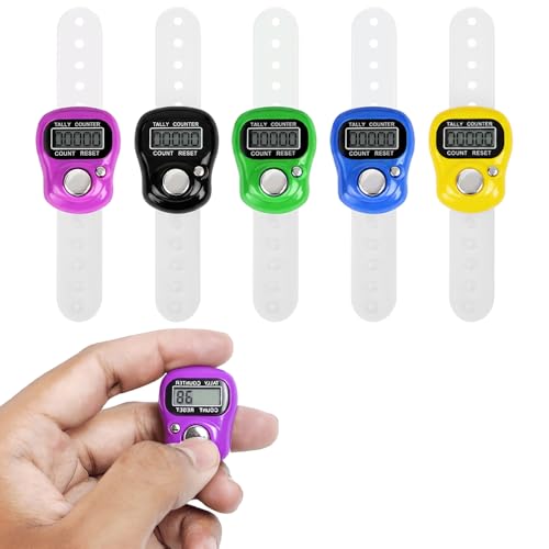 ONE BEST DEAL OBDL Digital Finger Ring Tasbeeh Counter | Electronic Tally Counter for Muslim Prayer, Islamic Dhikr, Golf Scoring, & Daily Counting Tasks (Assorted Colours)