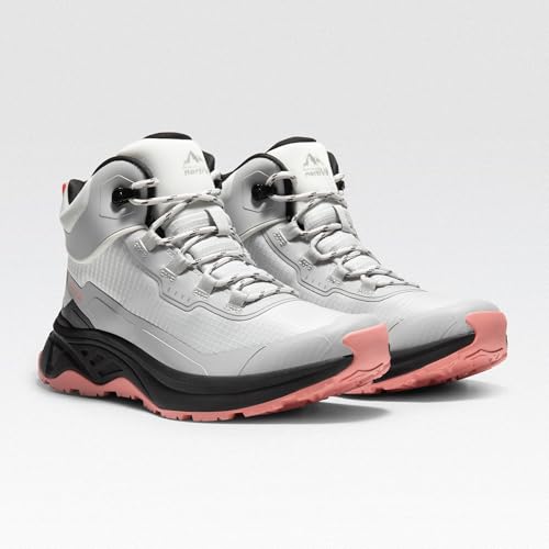 NORTIV 8 Women's Lightweight Hiking Boots Waterproof Trekking for Outdoor,Size 7.5,Grey Pink,SNHB241W