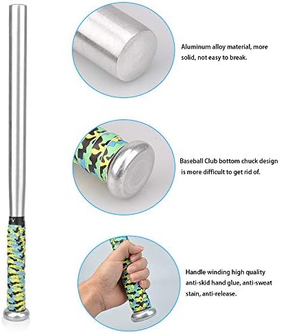 Baseball Bat Used for Baseball, Self Defence & Home Protection, Silver Aluminium