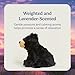 warmies Microwavable & Weighted Stuffed Animals, Black Bear - Heated Stuffed Animal Plushie for Warmth & Comfort - Cute Soft Plush Toys for Adults & Children (Boys, Girls, Babies & Toddlers)