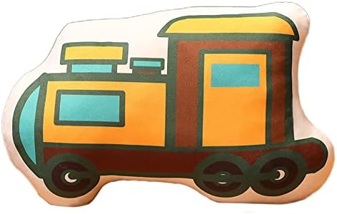 Zctghvy 3D Train Plush Pillow Stuffed Vehicle Trains Squishy Plush Toy Sofa Throw Pillow Cushion, 19.6 inch / 50 cm