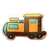 Zctghvy 3D Train Plush Pillow Stuffed Vehicle Trains Squishy Plush Toy Sofa Throw Pillow Cushion, 19