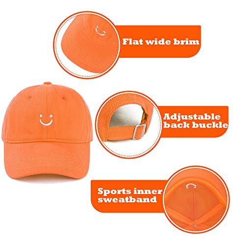 Durio Womens Baseball Caps Cute Baseball Hat Summer Sun Visor Hats Baseball Cap Men Adjustable Baseball Hats For Women Orange One Size #TOP1