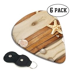 Ocean Beach Lot de 6 médiators pour guitare acoustique, guitare électrique, basse, ukulélé – fin, moyen et épais – Image 2