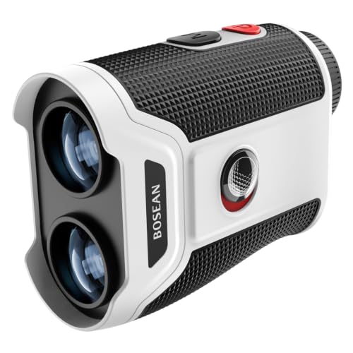 MOESAPU Golf Rangefinder with Slope, 1200Yards Range Finder, 7X Magnification with Flag Lock Vibration, Rechargeable, Magnetic Mount, IP54 Waterproof, Tournament Legal, Golf Accessories for Men Black