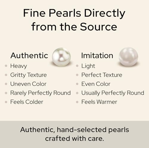 THE PEARL SOURCE White Japanese Akoya Real Pearl Earrings for Women - 14k Gold Stud Pearl Earrings | Hypoallergenic with Genuine Cultured Pearls, 5.0-5.5mm - Image 5