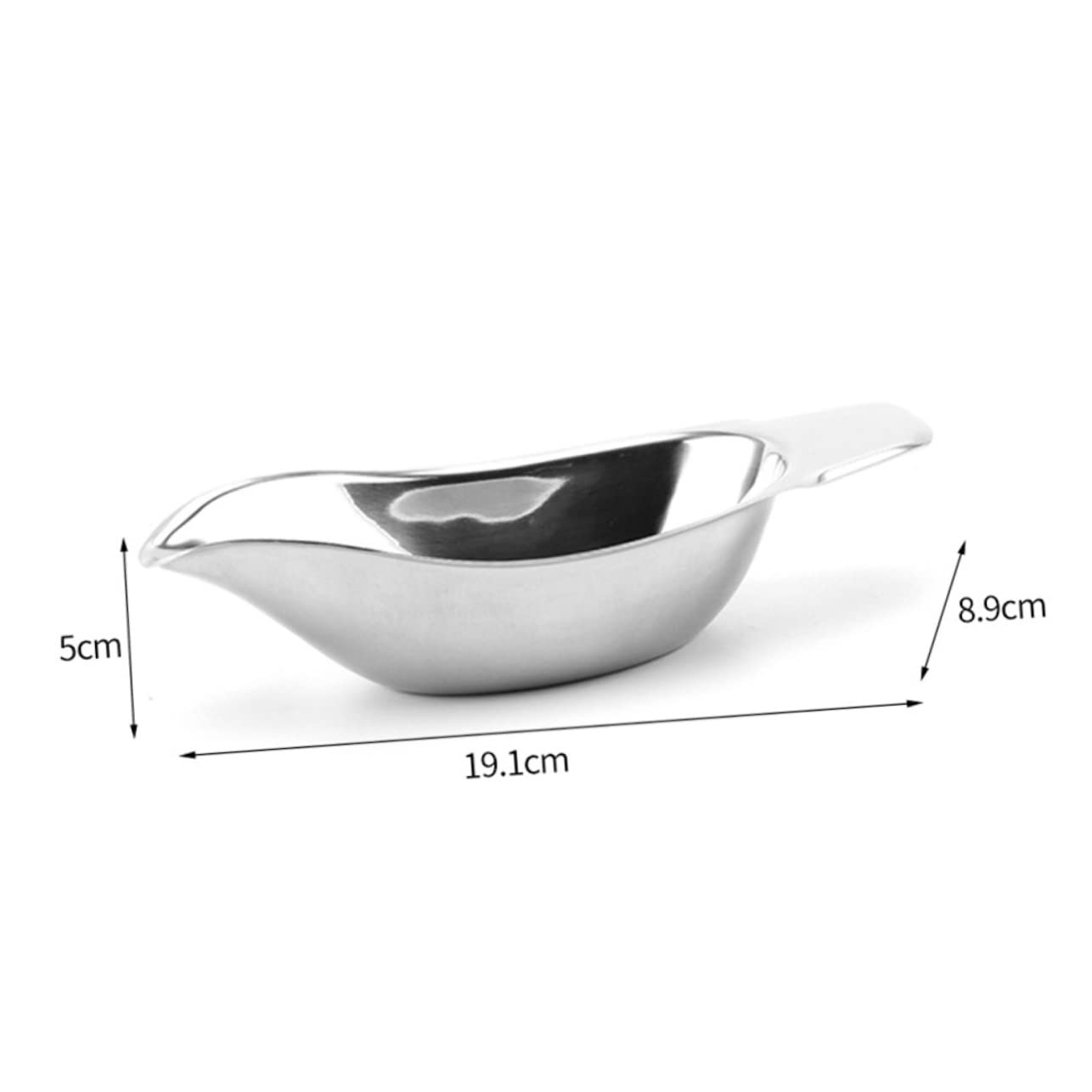 CIYODO Sauce Dish Stainless Steel Seasoning Containers Sauce Container Gravy Boats Serveware Containers for Food Divided Sauce Dishes Gravy Pourer Sauce Boat Gravy Container Dipping Bowl