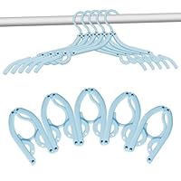 10 Pcs Travel Hangers Foldable Portable Plastic Hangers Folding Clothes Hangers Space Saving Clothes Hangers for Cruise Ship Business Trip Travel