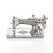 Odoria 1/12 Miniature Sewing Machine Dollhouse Decoration Accessories, Silver