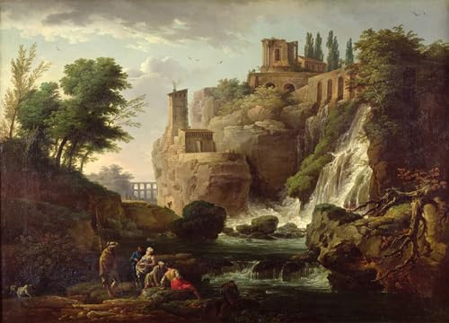 Pinturas Murales le Cascate di Tivoli Póster Artístico 60x90cm para Salón