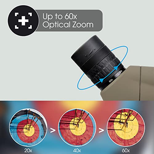 Svbony Sv401 Spotting Scope 20-60X80 With Tripod For Target Shooting Angled Ipx6 Waterproof Portable For Bird Watching Archery Range With Carrying Bag #TOP1