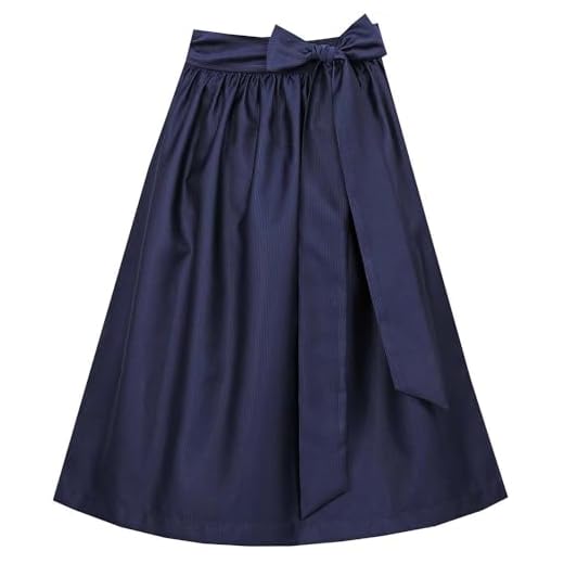 MarJo Dirndlschürze Mühldorf 70cm Länge | Schlichte Schürze für Dirndl | Jacquard zum Binden (dunkelblau navy, 3XL)