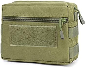 Molle EDC Pouch Bag Outdoor Vest Waist Belt Pack Hunting Backpack Accessories Gadget Gear Sport Bag Compact Water-Resistant Bag Suministros para acampar al aire Libre (Army Green) image 2