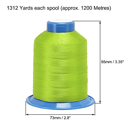 Hilos de coser poliéster extra fuerte 1312 yd 210D/0.32mm (Lima, 2 pcs) miniatura 2