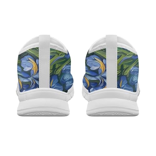 SYtrade Women's Fashion Floral Art Sneaker Flat Canvas Slip-On Ladies Travel Shoes2