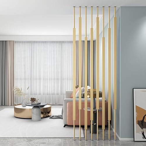 Modernos paneles divisores de habitación de suelo a techo, juego de 5 piezas (140 cm) – Elegante poste de separación de pared para el hogar y la oficina, elegante solución de división de espacio, 150