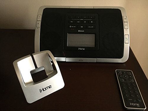 iHome iHC5 Wireless Bluetooth Clock Radio for Cell Phones, iPods, and MP3 Players (Silver)