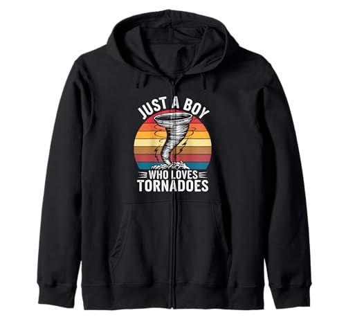 Just A Boy Who Loves Tornadoes T-Shirt pour Enfant garçon Sweat à Capuche