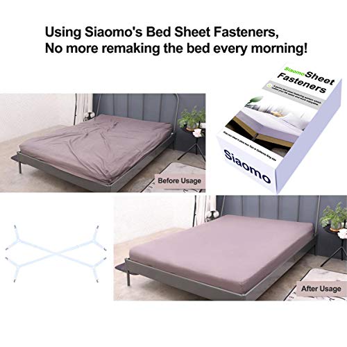 image for Siaomo Sheet Fasteners Suspenders Straps - Adjustable Crisscross Bed S